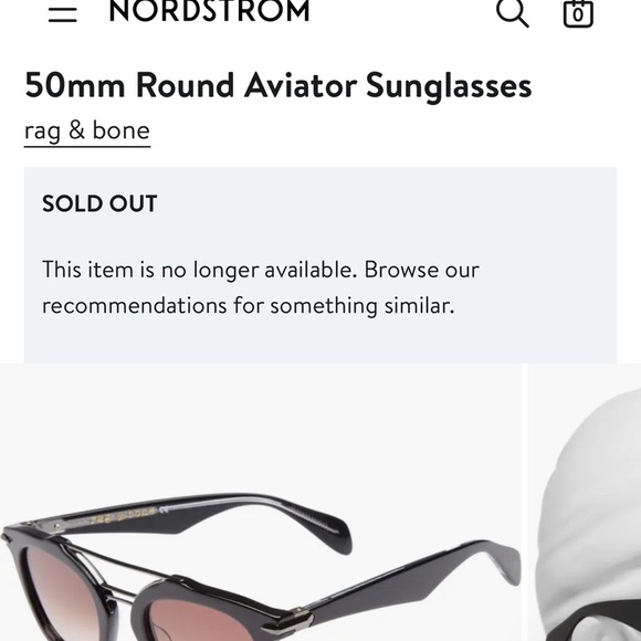 NWOT Rag & Bone 50MM RNB1005/S Square Sunglasses in Brown tortoise OS main image 6